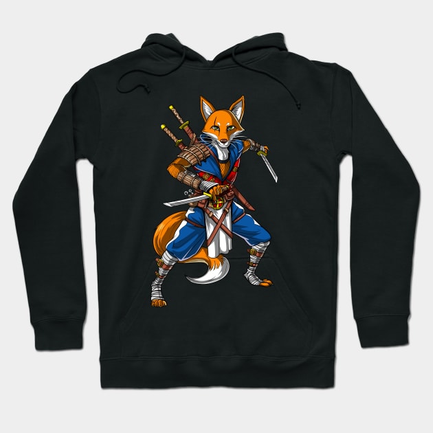 Fox Ninja Samurai Hoodie by underheaven